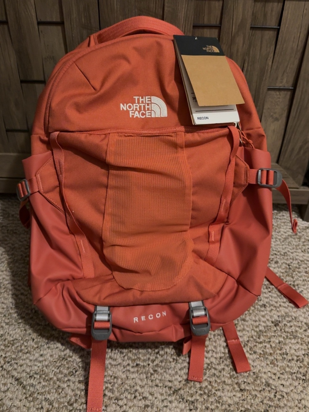 The North Face Recon Backpack in Orange Red